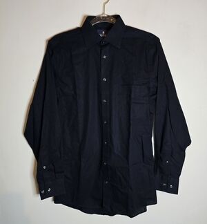 Stafford Black Button Up Cotton Shirt